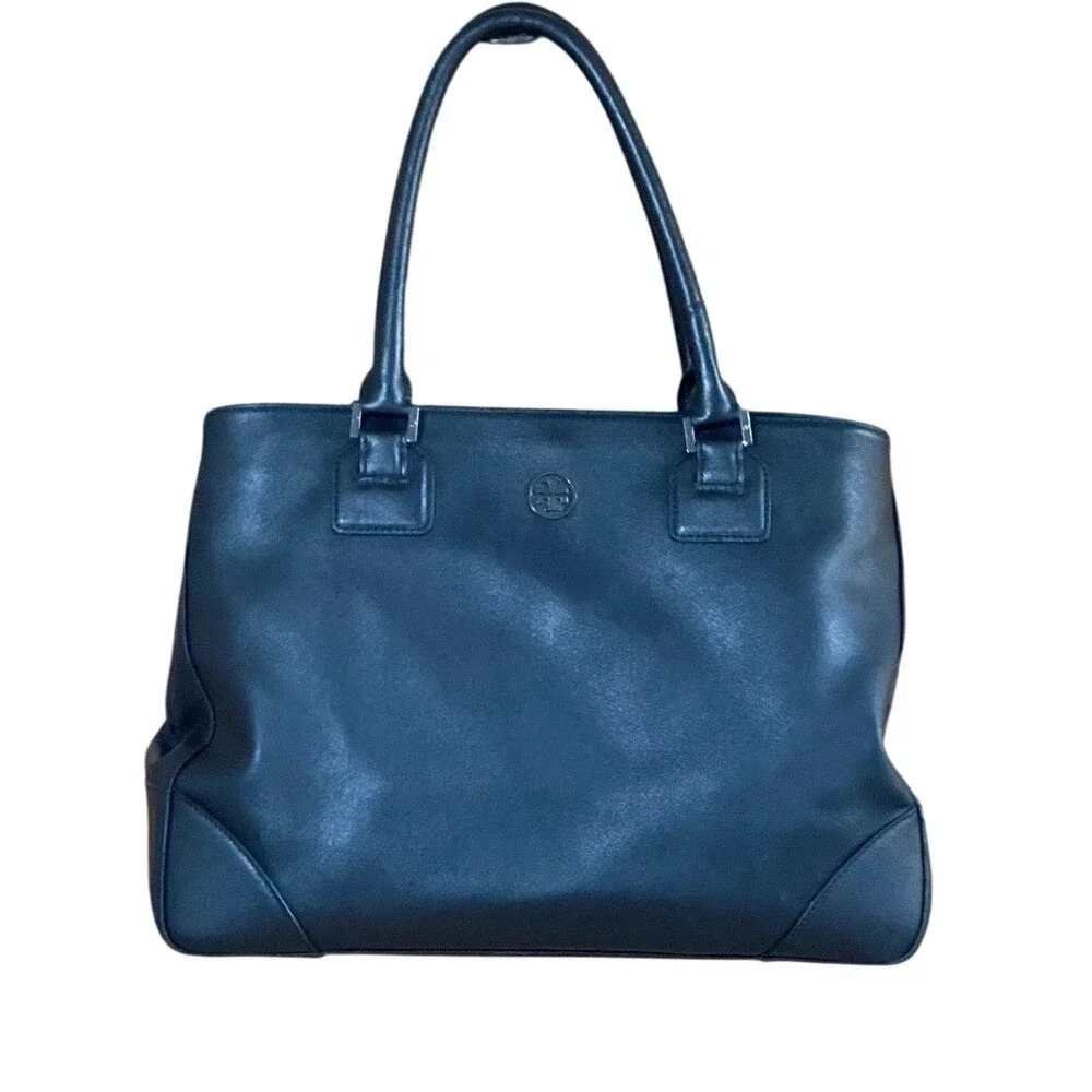 Tory Burch Robinson Large Tote Black Saffiano Leather Bag 31119530